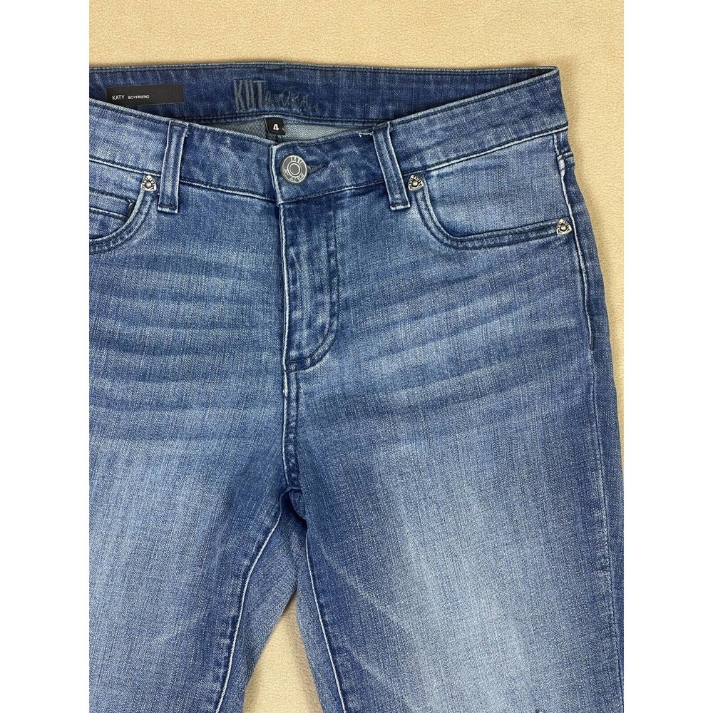 Kut From The Kloth Kathy Boyfriend Skinny‎ Jeans Womens 4 Distressed Stretch - Picture 2 of 14